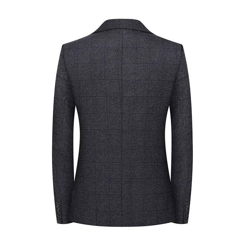 2019 New Men Blue Plaid Blazers Full Sleeve Business Smart Casual Blazer Jacket Fashion Male Suit Slim Fit Coat Spring Autumn 2019 New Men Blue Plaid Blazers Full Sleeve Business Smart Casual Blazer Jacket Fashion Male Suit Slim Fit Coat Spring Autumn