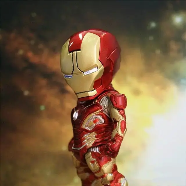 CapitaMall Ironman Cute 1 2 3 S 6-Железный человек Люминесцентная Высококачественная версия D-Capsule Toy Garage Kit