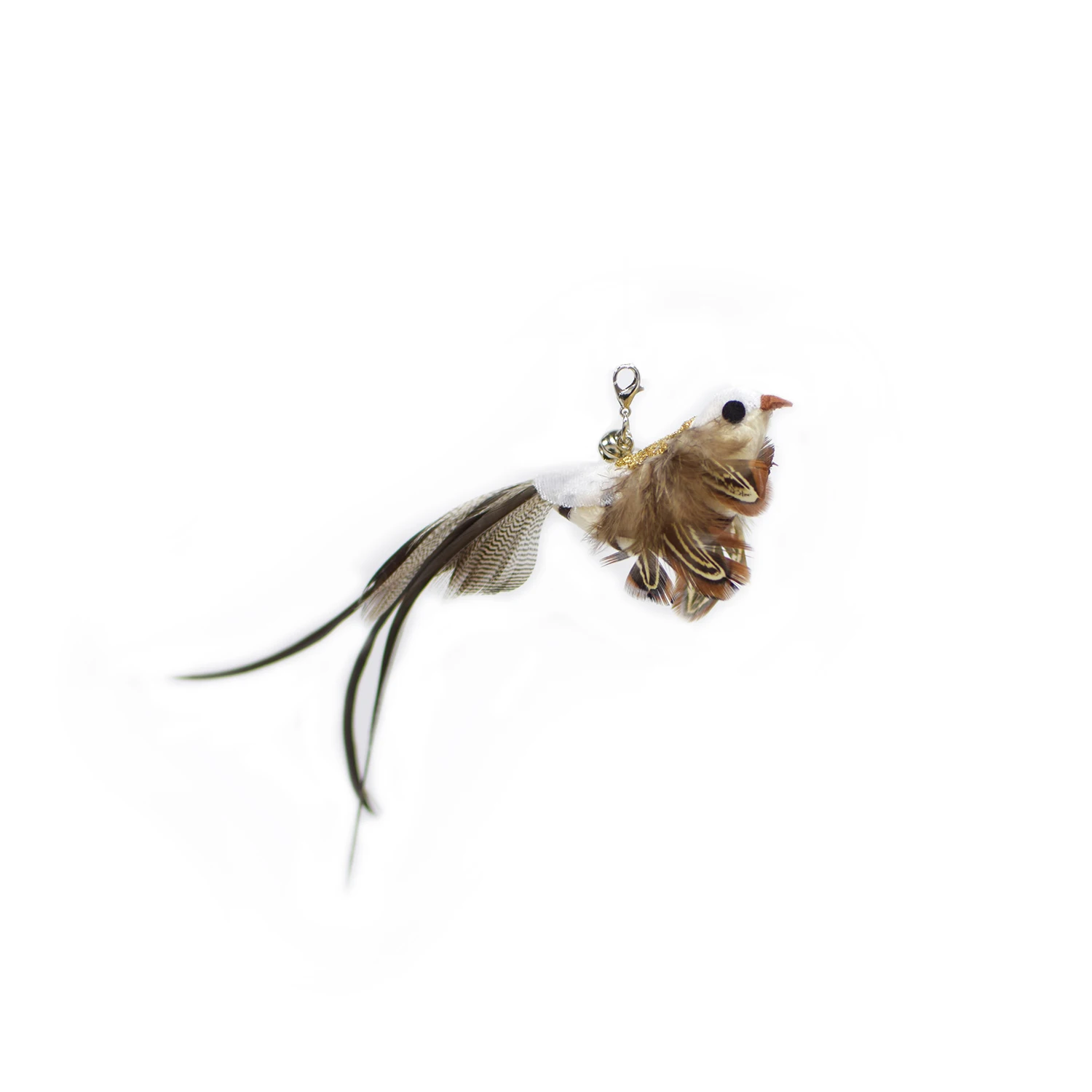 Suction Cup Simulation Bird Interactive Cat Toy Detachable Replacement Feather Bird for Kitten Teaser Play Chase Cat Stick Toys 