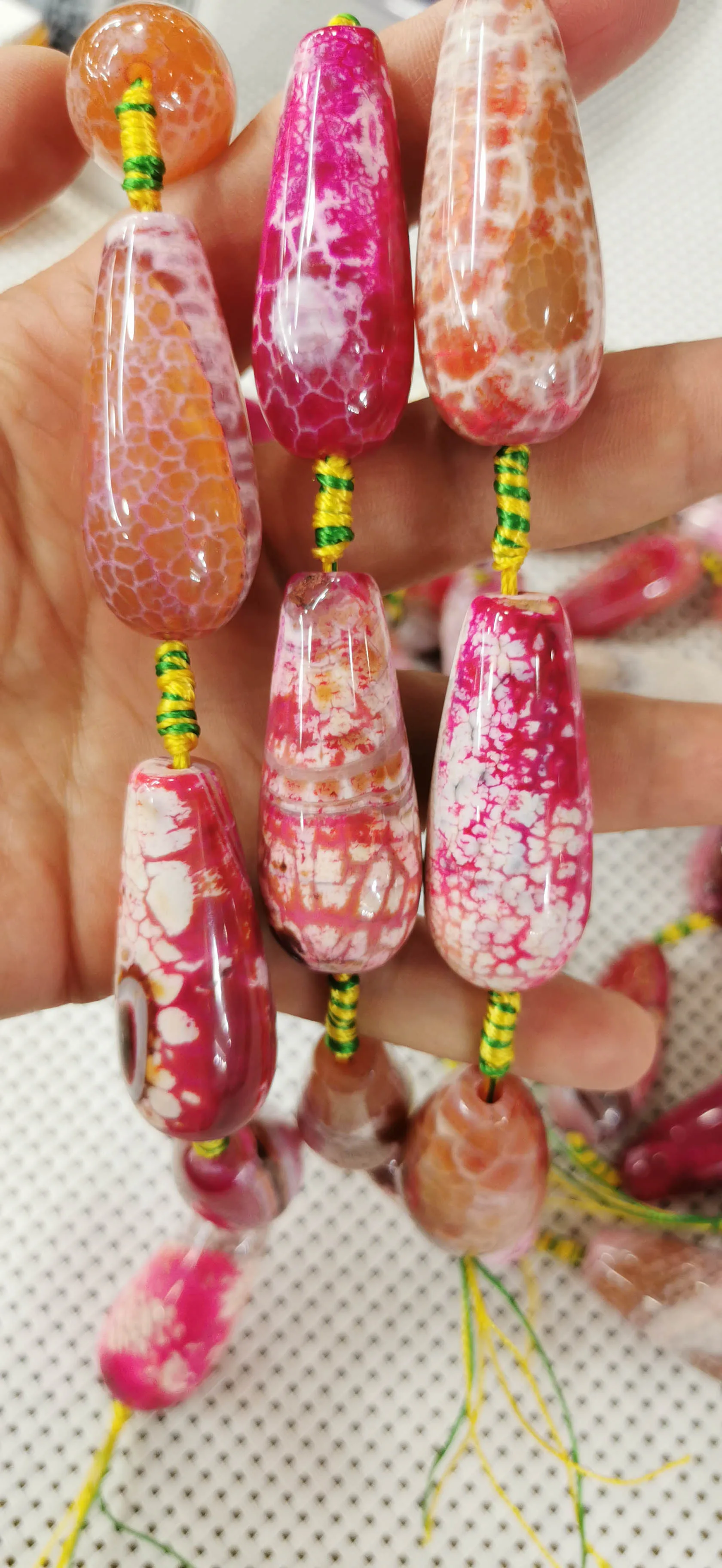 Large 40x60mm Yellow Agate gemstone drop-teardrop pendant -earrings-bracleet connector DIY 16inch | Украшения и аксессуары