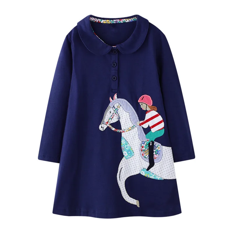 Vidmid для девочек; платье с аппликацией, платье с длинным рукавом для девочек, детское рождественское платье радужной расцветки Детские праздничные платья Одежда для маленьких девочек с рисунком пингвина