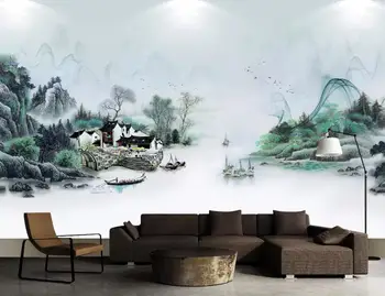 

CJSIR Custom Any Size 3D Mural Wallpaper Oil Painting Nature Ink Landscape Photo Background Wall 3d Wallpaper 3d Flooring Decor