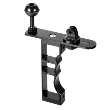 

PULUZ PU246B CNC Aluminum Diving Photography Bracket Handheld Holder Compatible for DJI Osmo Action/GoPro New HERO/HERO7/DSLR Ca