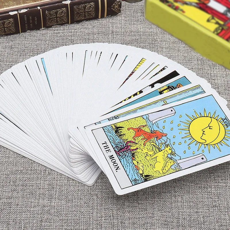78pcs Tarot Deck Cards in cloth bag for Novice diviner toy game for adults English version