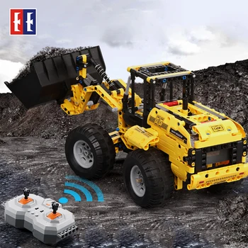 

CaDA Technic Series City Engineering Machine RC Wheel Loader Bulldozer lepining Building Blocks Sets Trucks Bricks Toy