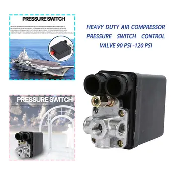 

ACEHE High Quality 1pc Heavy Duty Air Compressor Pressure Switch Control Valve 90 PSI -120 PSI Black 240V 16A 125 X 80 X 50mm