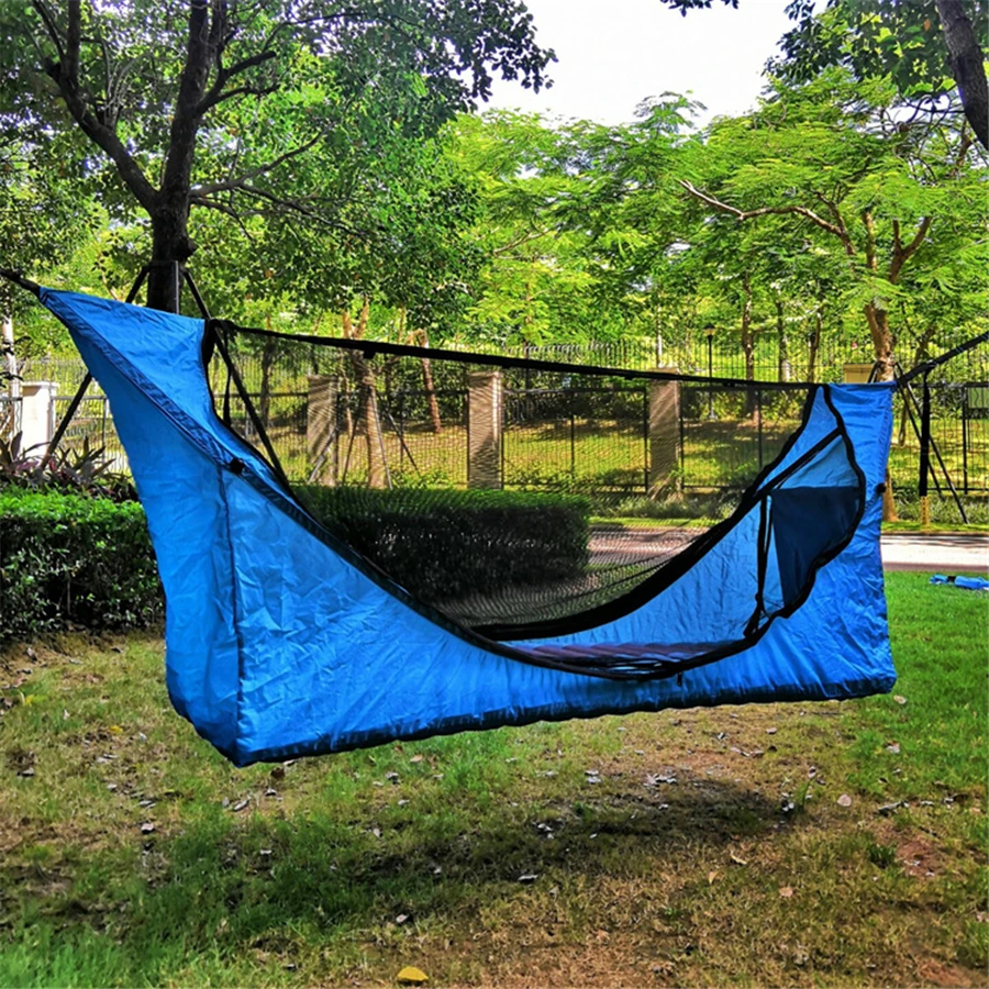 Hamac de voyage pour adultes, tente pare-soleil, terrasse de couchage,  moustiquaire, fournitures de camp - AliExpress