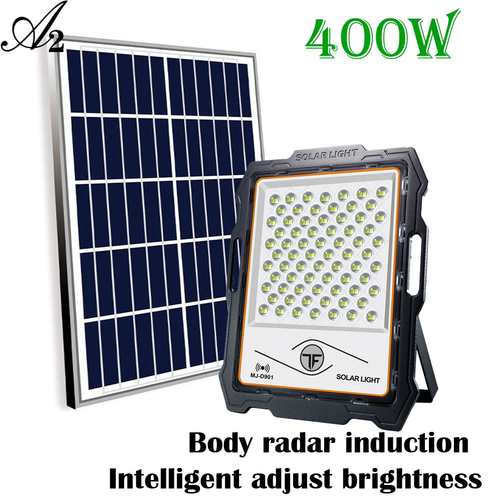 

A2 400W 5V Solar Garden lamp Floodlight Human Body Induction Intelligent lighting Super Bright Outdoor Waterproof