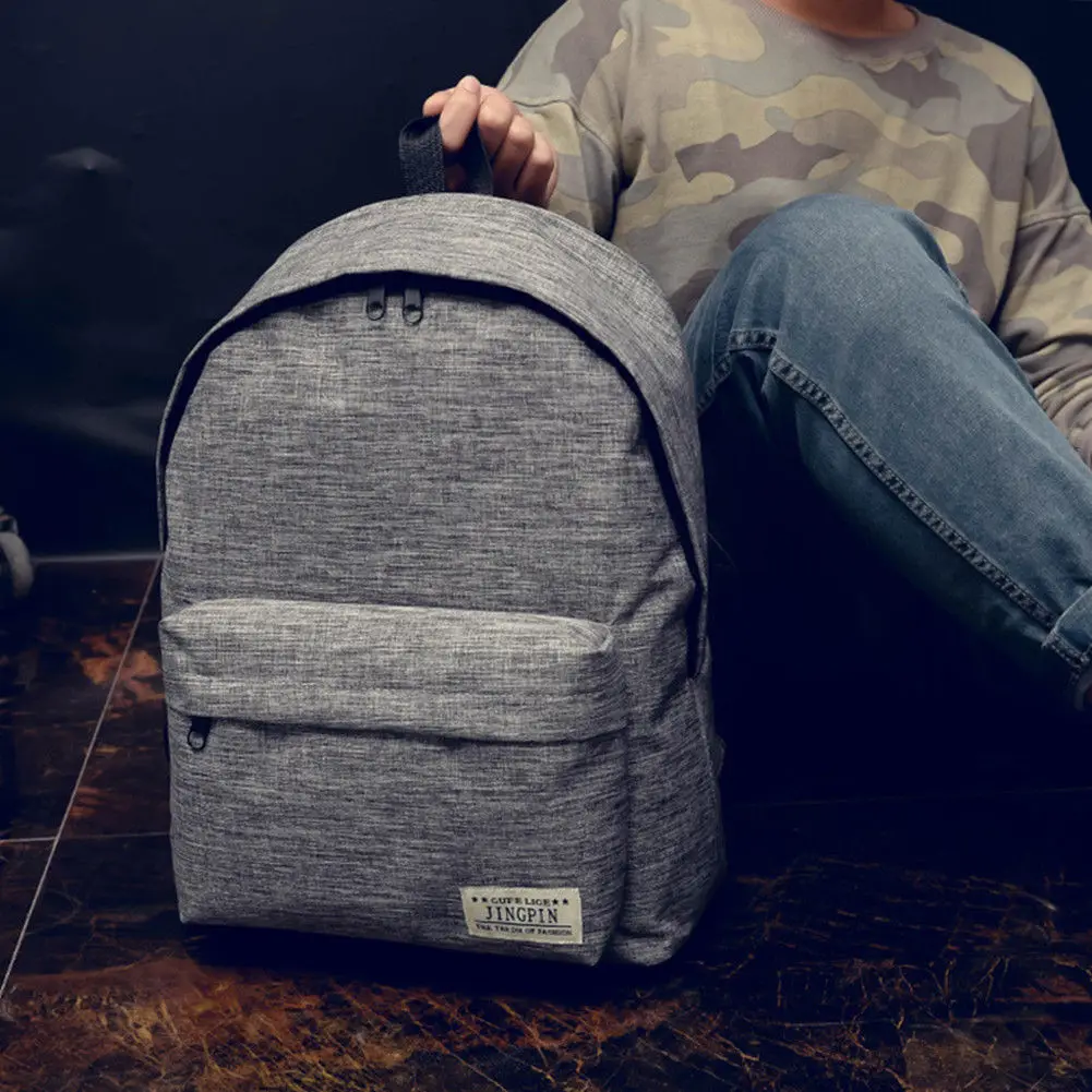 

Local stock Women Girls Men Canvas Backpack Travel Rucksack Book School Satchel Shoulder Bag