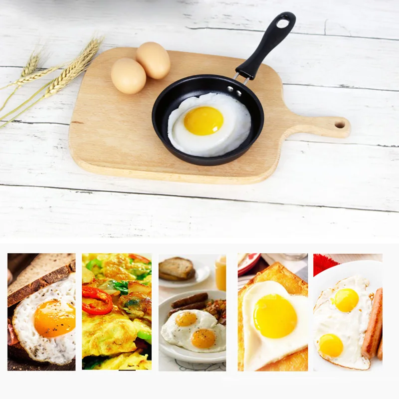 12Cm Small Nonstick Frying Pan for Household Fried Egg Pancakes Round Mini  Saucepan New 