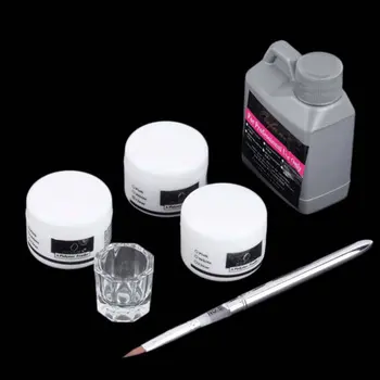 

Portable Nail Art Tool Kit Set Crystal Powder Acrylic Liquid Dish 6 Pcs/Set Nail Art Equipment Hot Sale