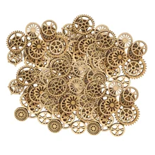 100 штук в ассортименте размер пустой незавершенный деревянная Шестерня украшение для свадебной вечеринки Рождественская открытка изготовление для скрапбукинга и рукоделия