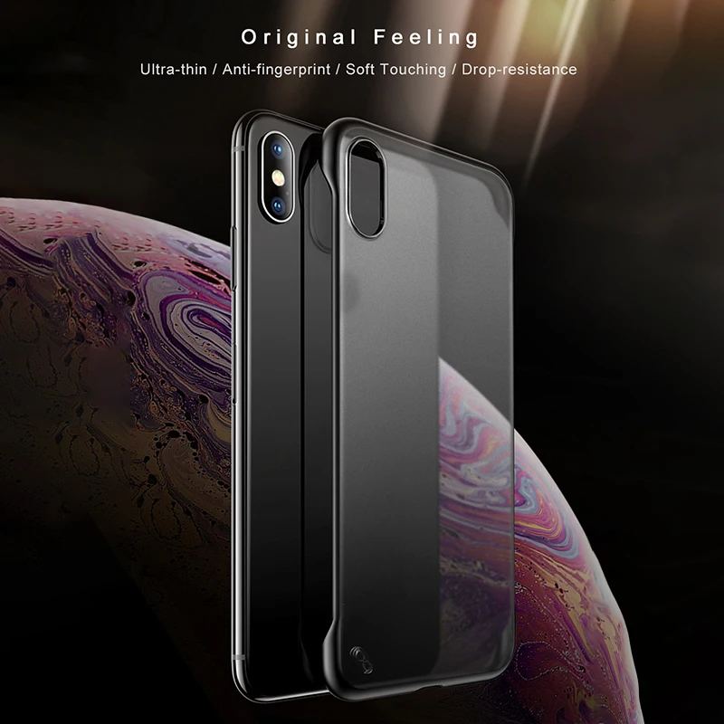 

Transparent Matte Hard PC Phone Case Cover for iPhone XS Max XR X 6 7 8 Plus Back Cover with Lanyard For iphone X XR XS Max