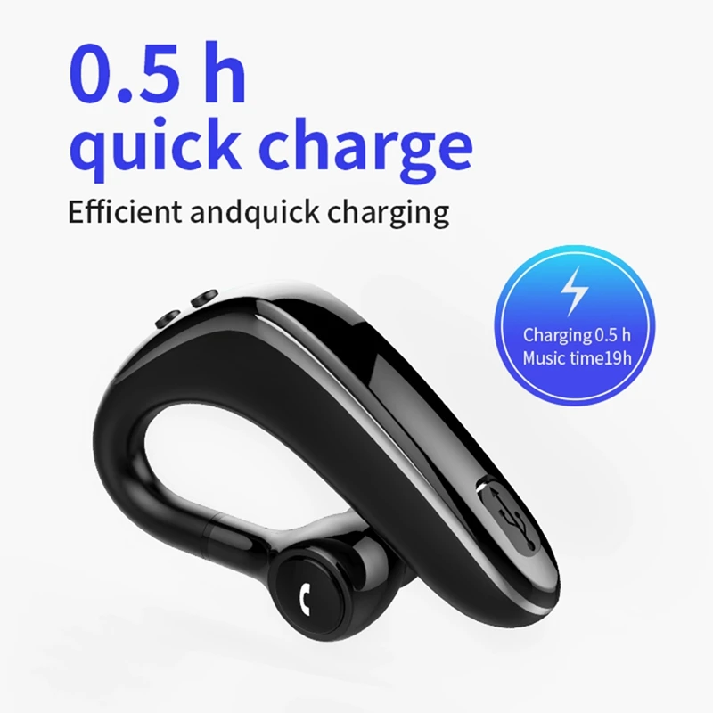 5,0 беспроводные Bluetooth наушники-вкладыши, ушные крючки, наушники на 180 °, свободно вращающиеся наушники, гарнитура для быстрой зарядки для смартфонов