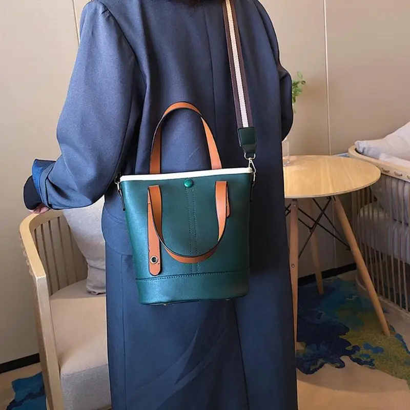 

New Fashion Handbags Multi-function Fashion Shoulder Handbag Women Leather Messenger Bag Casual Bucket Shopping Tote