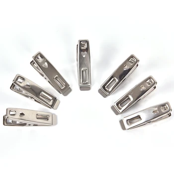 

New 20Pcs/lot Washing Towel Holder Hanger Stainless Steel Metal Clips Clothes Pegs For Coat Pants Laundry Drying Hanger Rack