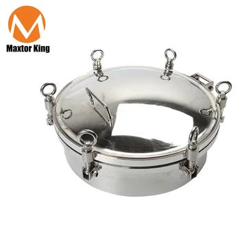 

MK 200mm Sanitary Round Pressure Manhole Cover SS304 for Fermentation Tank with Stainless Steel Rings