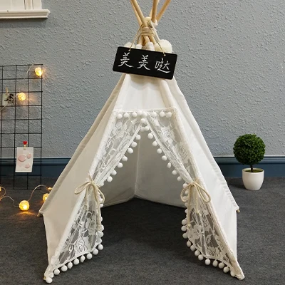 Only Tent Розовый и белый коврик для палатки для собак, для путешествий, для дома, для домашних животных, палатка из дерева, для питомцев, съемный домик для кошек, собак, уютный дом, принадлежности для домашних животных, коврик Dec - Цвет: Only Tent