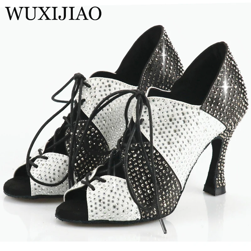 New Black Woman Latin Dance Shoes Women's High Heels For Salsa Training  Shoes Stage Performance Party Soft Bottom - AliExpress