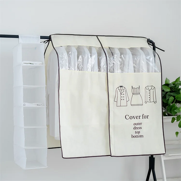 Cubierta antipolvo para colgar ropa, bolsa de almacenamiento para trajes, armario, ropa
