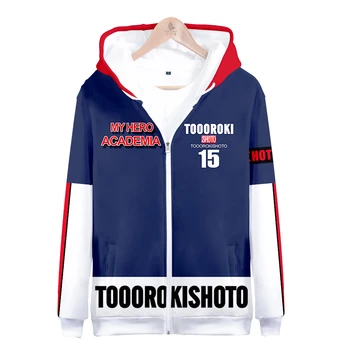 

2020 New 3D My hero academia Trendy Popular hoodie Casual no hero academia Cosplay Costume Sweatshirt Autumn Winter Zipper Jacke