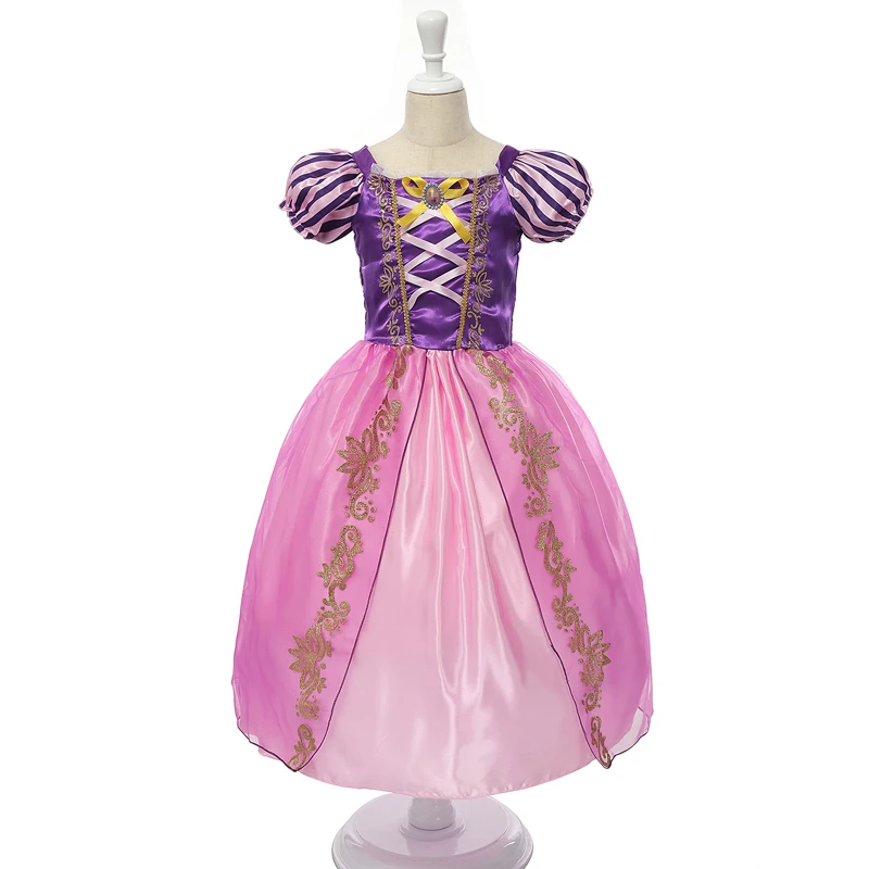 Girl Princess Dress Rapunzel Dress Up Baby Snow White Belle Cinderella Cosplay Costume for Party Birthday