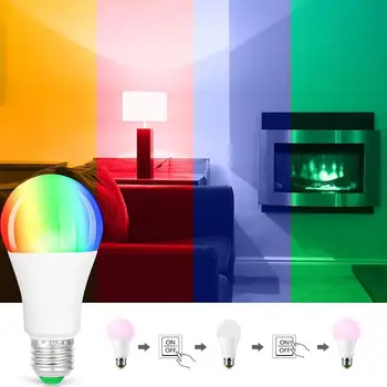 

E27 B22 RGBW LED Bulb Lights 5/10W Changeable Colorful IR With Home Bulbs Control Atmosphere Remote Decoration Light Alumin E8T7