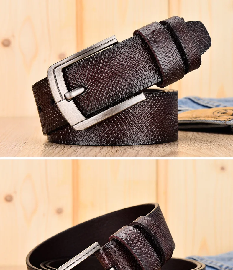 leather male belts for men high quality cow genuine leather luxury strap male belts fashion pin buckle men belt causal 9262