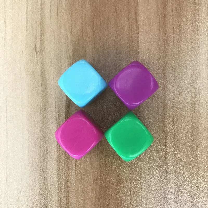 

10Pcs/Lot 16mm Blank Dice Acrylic Rounded Corners Hexahedron Colour Dice Can Write Originality DIY Dice Set Entertainment