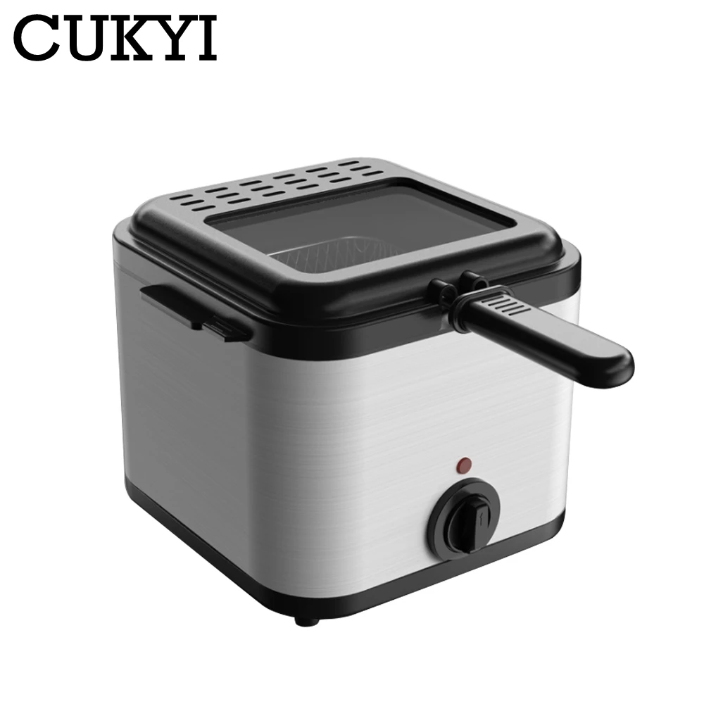 CUKYI Household/Commercial Electric Fryer 2.5L Frying Machine French Fries Maker Deep Oven Fried Chicken Grill BBQ Tool 110/220V 6