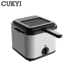 CUKYI Household/Commercial Electric Fryer 2.5L Frying Machine French Fries Maker Deep Oven Fried Chicken Grill BBQ Tool 110/220V 6