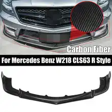 Карбоновое волокно гоночный передний бампер для губ сплиттеры Cupwings для Mercedes-Benzs W218 CLS63 R Стиль Бампер протектор