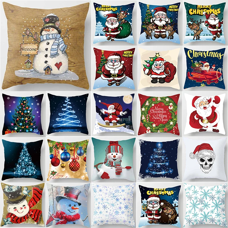 

Fashion beauty Christmas pillow case two sides pattern pillow cases cover square pillow covers size 45*45cm