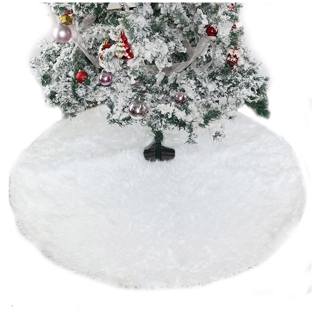 78cm Высокое качество Рождественская елка плюшевая юбка ковер Merry Christmas party Новогоднее украшение реквизит VE - Color: 78cm