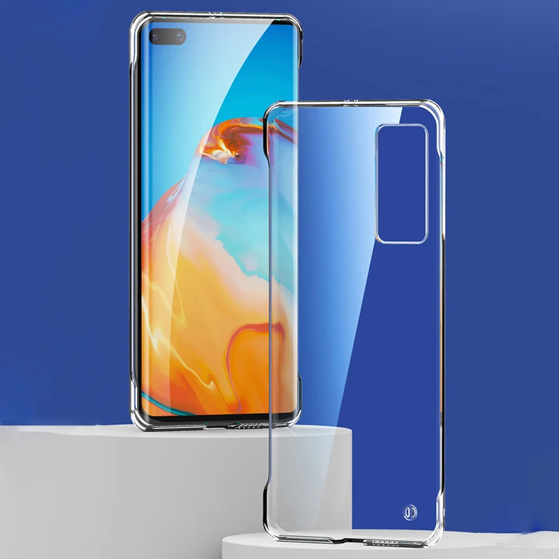 Бескаркасный Прозрачный чехол для Huawei P20 P30 Lite P40 Pro Plus P Smart Z Y9S Y9 Prime 2019 жесткий