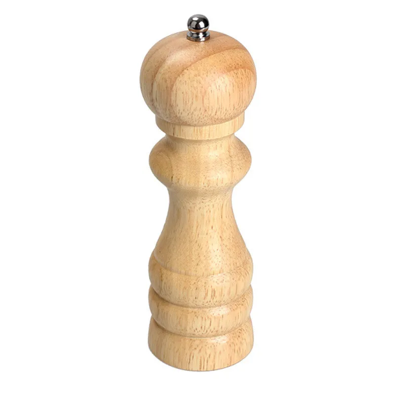 6Inch-Classical-Wooden-Oak-Pepper-Spice-Salt-Corn-Mill-Grinder-Muller-Free-Shipping