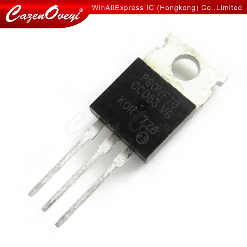 10pcs/lot STP80NF70 80NF70 TO-220 MOSFET controller 80A 70V EMU new original Immediate delivery In Stock | Электронные