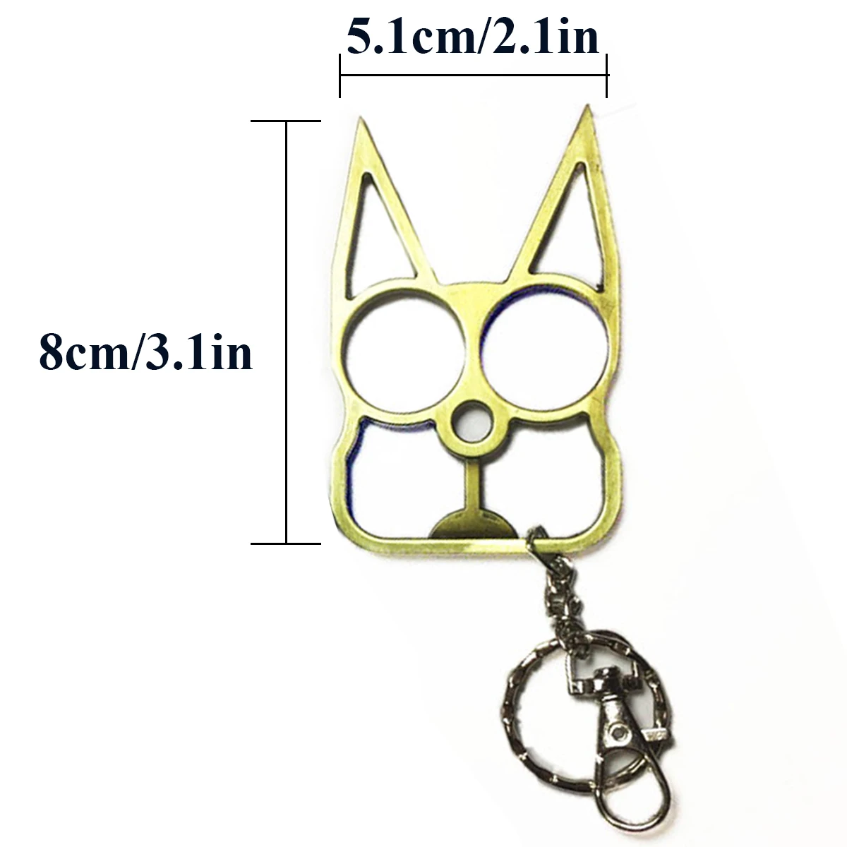 Hot Sales Cute Cat Self Defense Keychain For Women Girls Alloy Fashion Personal Defense Keychain Drill Stinger Ring Equipment