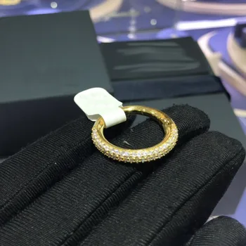 

UMGODLY Luxury Fashion Brand Yellow Gold Color Finger Ring Paved Cubic Zirconia Stones Women Boyfriend Jewelry