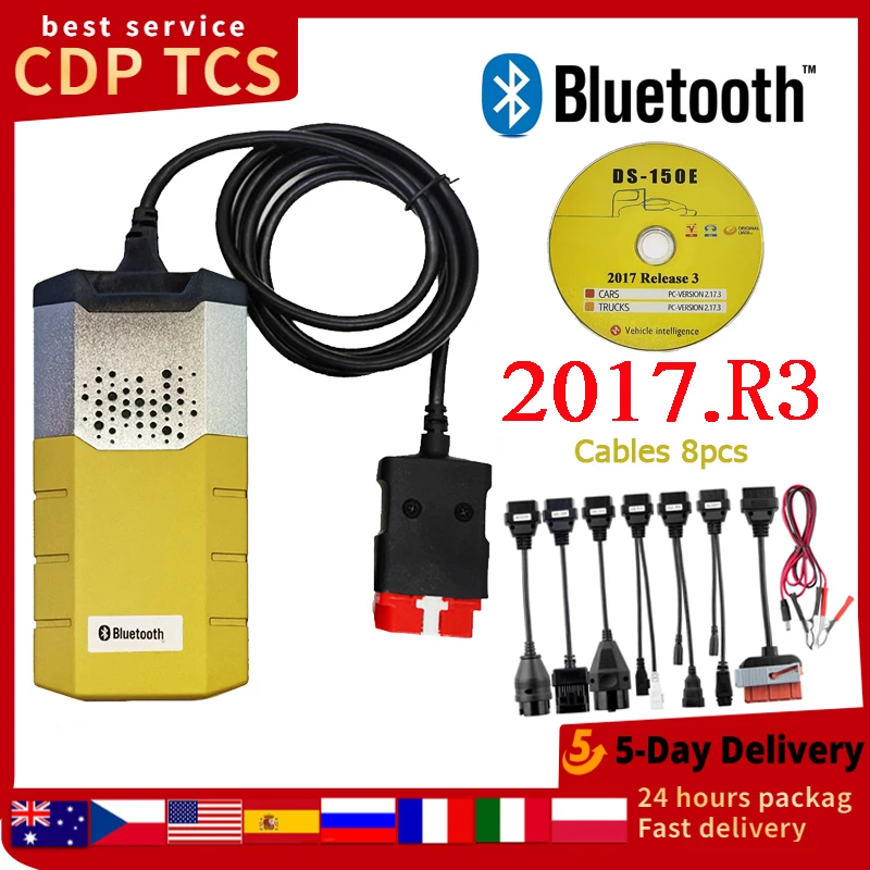 Диагностический сканер OBD DS150E delphis 2017 R3 Bluetooth 2017.R1 autocom TCS VCI диагностический