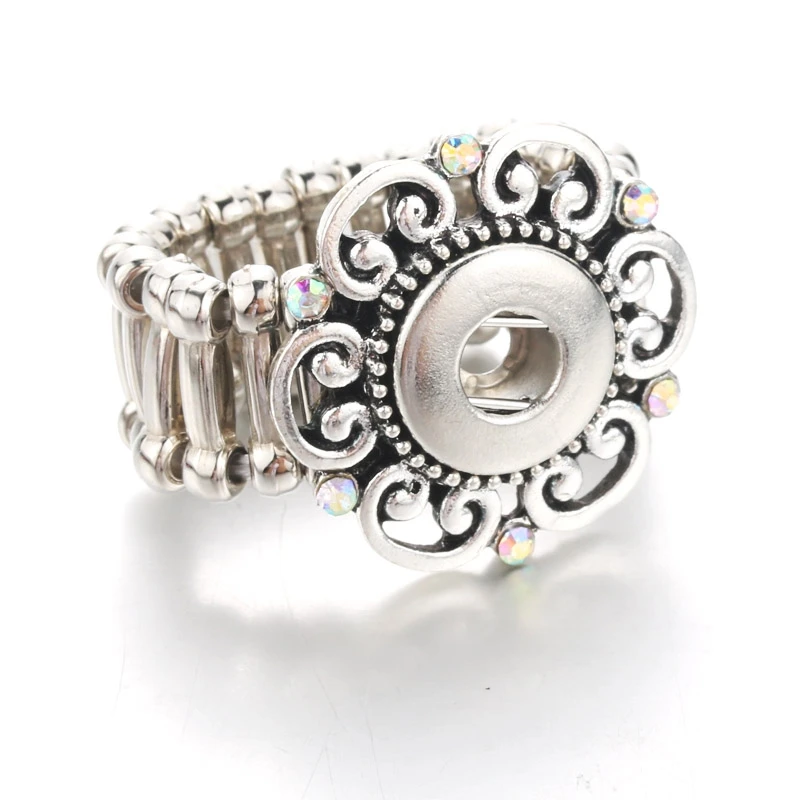 Новые ювелирные изделия клёпки со стразами кольцо 12 мм 18 мм DIY вечерние кольца пояс жизни кнопки кольца - Цвет основного камня: 12mm-14