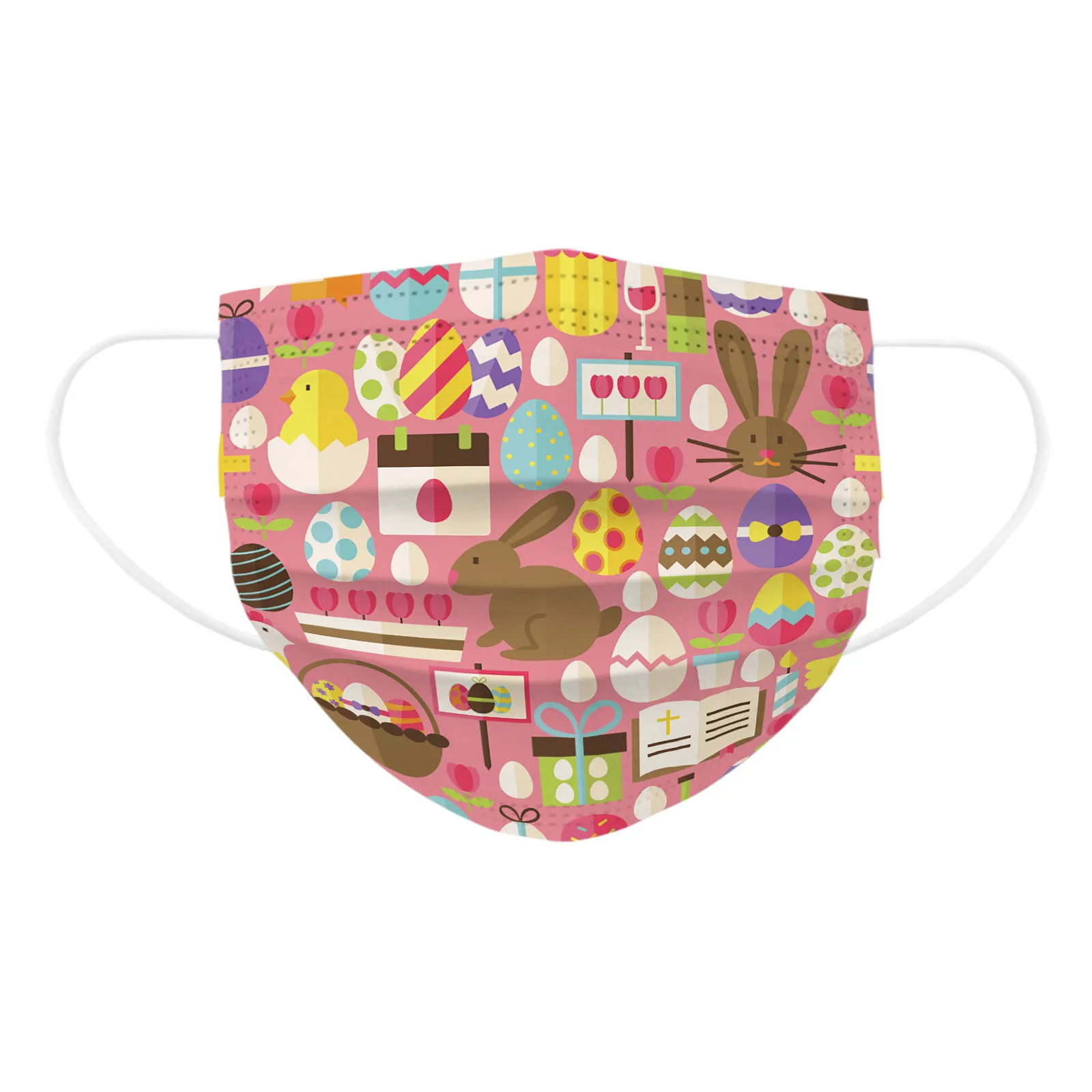 

Headband Máscara Masque 10/50/100pcs Adult Tie-dye Gradient Printed Three-layer Dust-proof Disposable Mask Маска На Рот Бандана