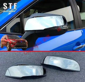 

ABS Chrome Car Accessories Side Mirror Cover Trim Rear View Cap Overlay Molding Garnish For Toyota Rav4 2019 2020
