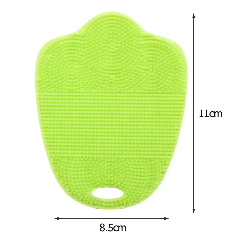 Fluorescent Green Прочная щетка для мытья фруктов многоцелевой силиконовый жаропрочный коврик настольная Подушка кухонная Чистка теплоизоляционные аксессуары - Цвет: Fluorescent Green