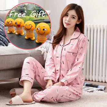 

Women Comfortable Pyjamas Long Sleeve Casual Homewear Spring Solid Pajama Sets Silk Satin Sleepwear Set