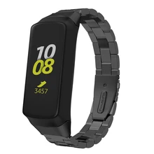 Простой и элегантный браслет из нержавеющей стали наручные часы Сменные аксессуары три цвета для samsung Galaxy Fit