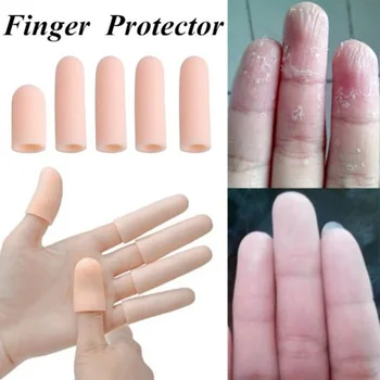

1 Pair Pain Relief Silicone Gel Protective Case Multifunctional Foot Finger Protector Reusable Toe Tube Bandage Hand Care Guard
