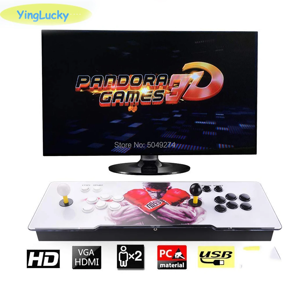 

Pandora box 3d Arcade box 2448 in 1 Zero Delay saving function Joystick controller PCB 140 PCs 3D games Retro Arcade console