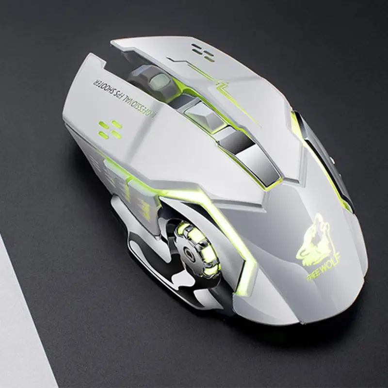 Gaming Mouse Rechargeable X8 Wireless Silent LED Backlit USB Ergonomic Mouse E65A
