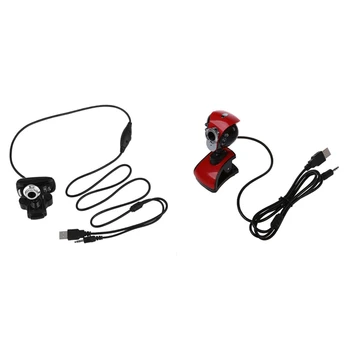 

USB 3 LEDs 30M Mega HD Webcam Web Cam Camera + Mic with USB 50M 6 LEDs Night Vision Webcam Camera Web Cam with Mic